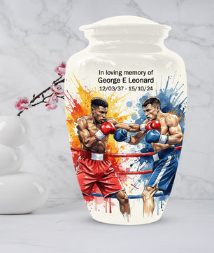 Boxing Urn for Human Ashes | Boxer Adult Cremation Urn Memorial for Men & Dad