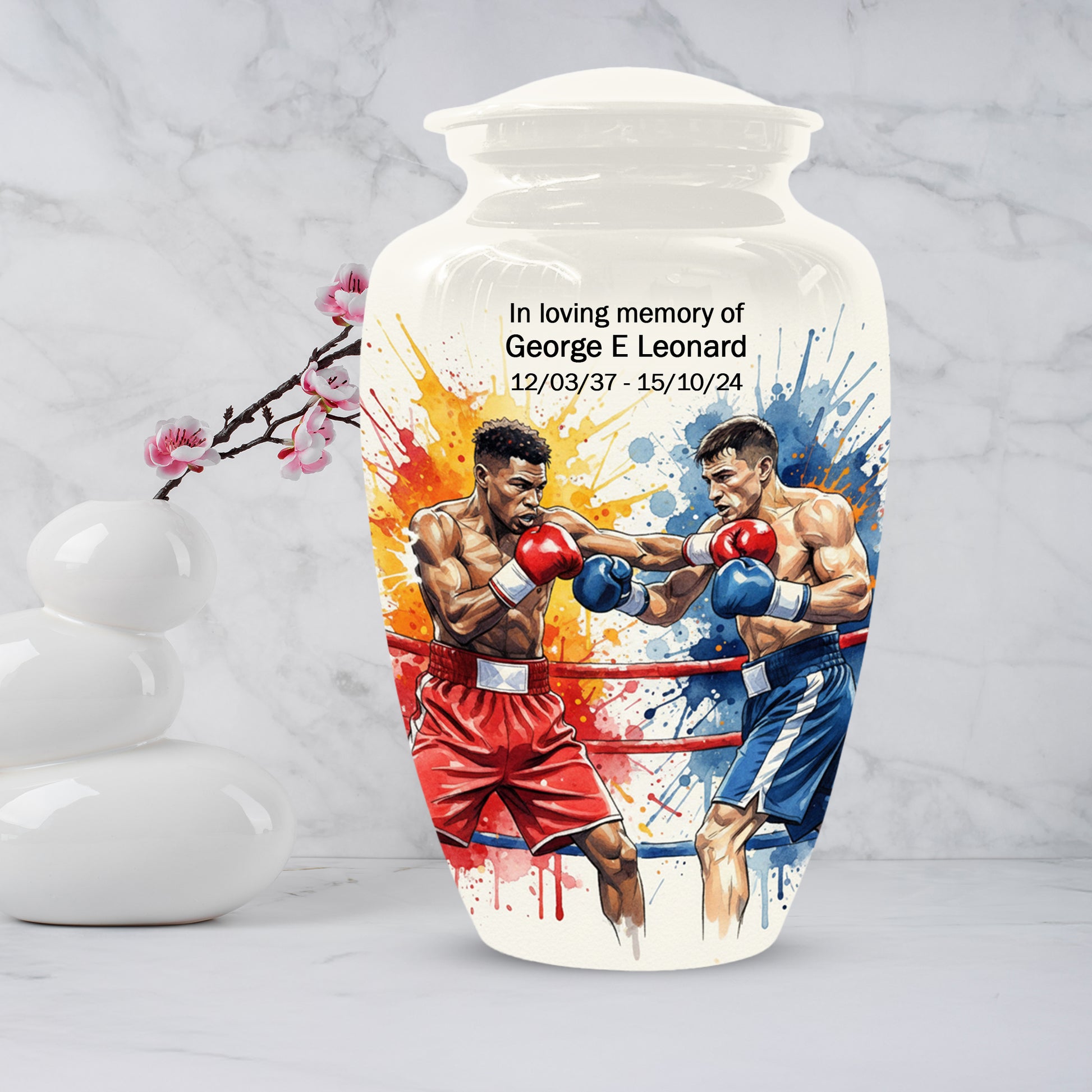 Boxing Urn for Human Ashes | Boxer Adult Cremation Urn Memorial for Men & Dad
