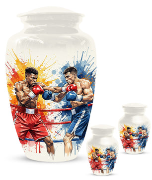 Boxing Urn for Human Ashes | Boxer Adult Cremation Urn Memorial for Men & Dad