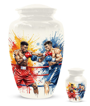 Boxing Urn for Human Ashes | Boxer Adult Cremation Urn Memorial for Men & Dad