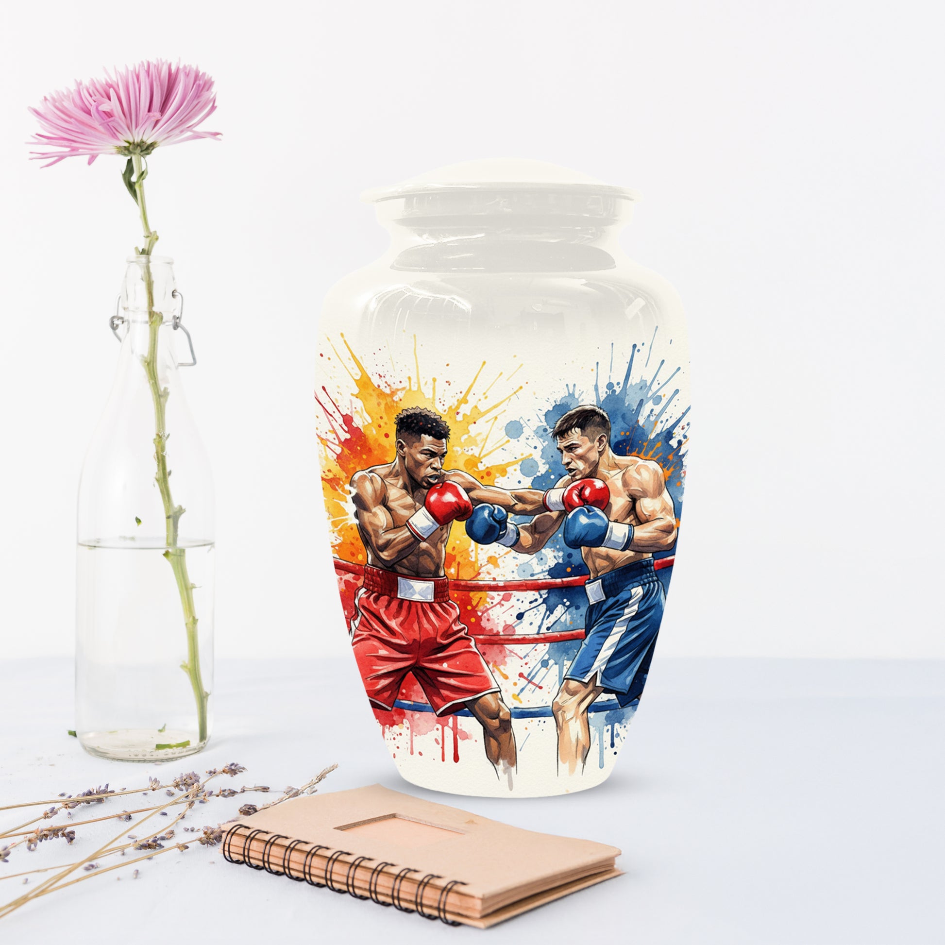 Boxing Urn for Human Ashes | Boxer Adult Cremation Urn Memorial for Men & Dad