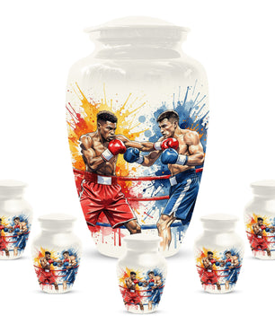 Boxing Urn for Human Ashes | Boxer Adult Cremation Urn Memorial for Men & Dad