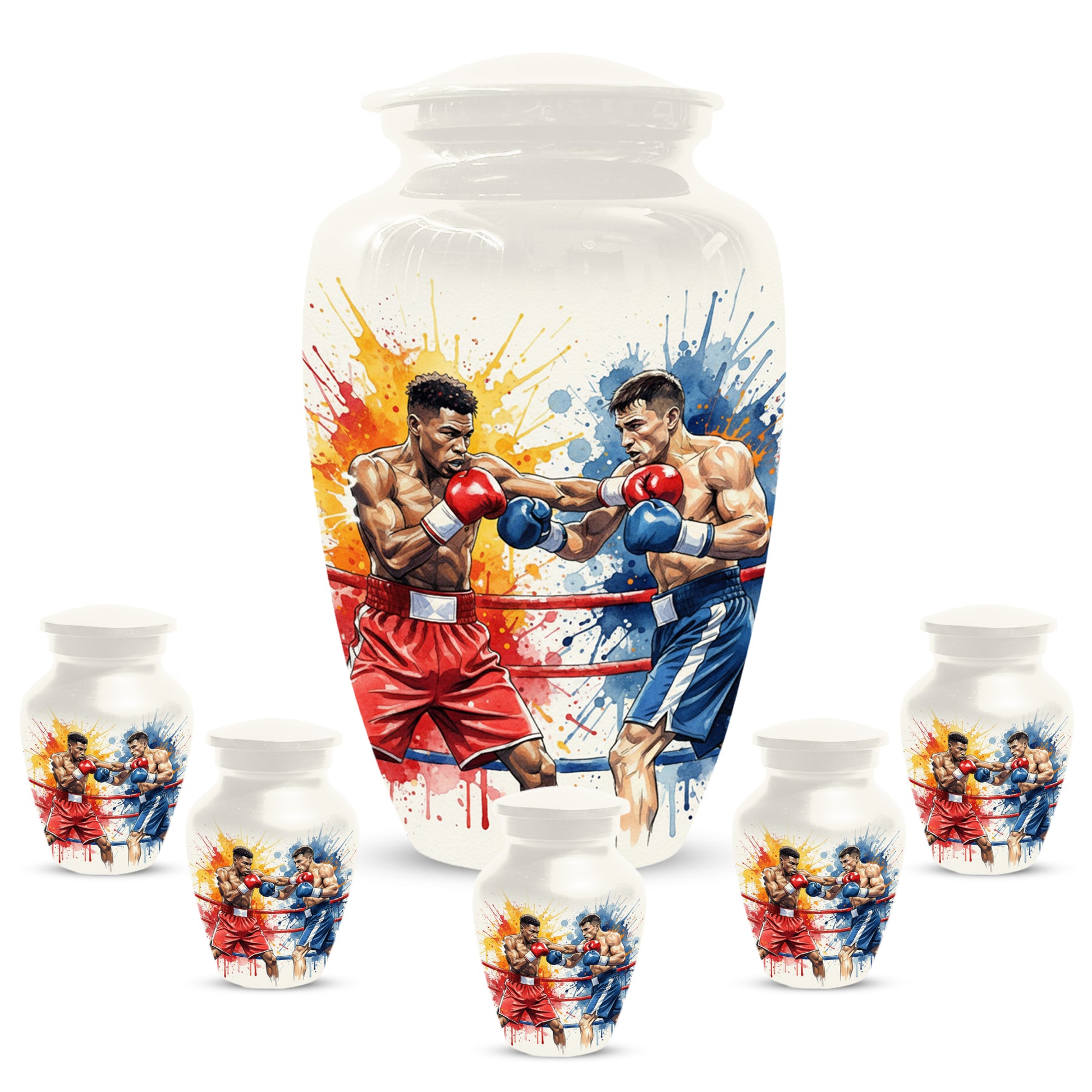 Boxing Urn for Human Ashes | Boxer Adult Cremation Urn Memorial for Men & Dad