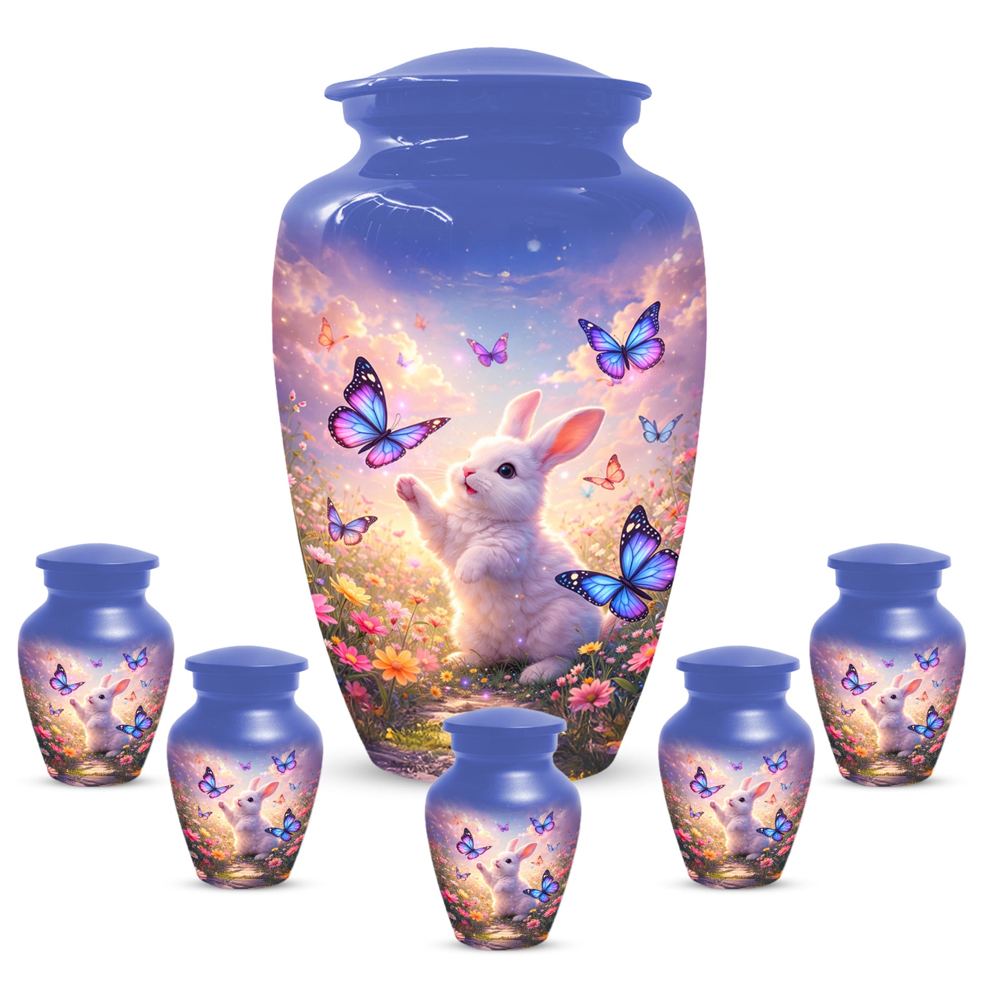 Bunny Butterfly Urn for Mom – Custom Rabbit  Keepsake Cremation Urns for Ashes