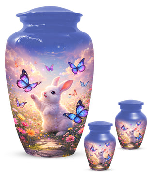 Bunny Butterfly Urn for Mom – Custom Rabbit  Keepsake Cremation Urns for Ashes