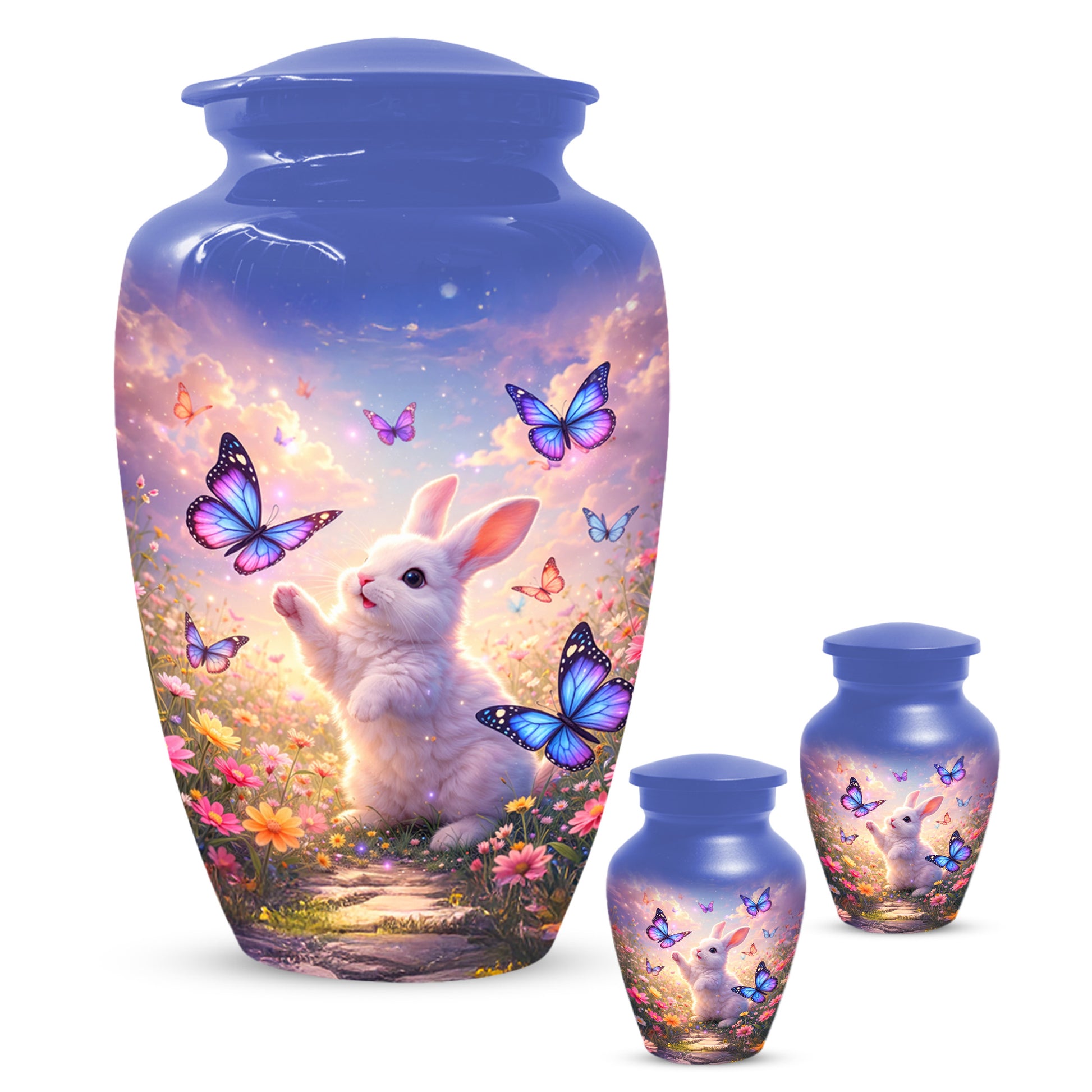 Bunny Butterfly Urn for Mom – Custom Rabbit  Keepsake Cremation Urns for Ashes