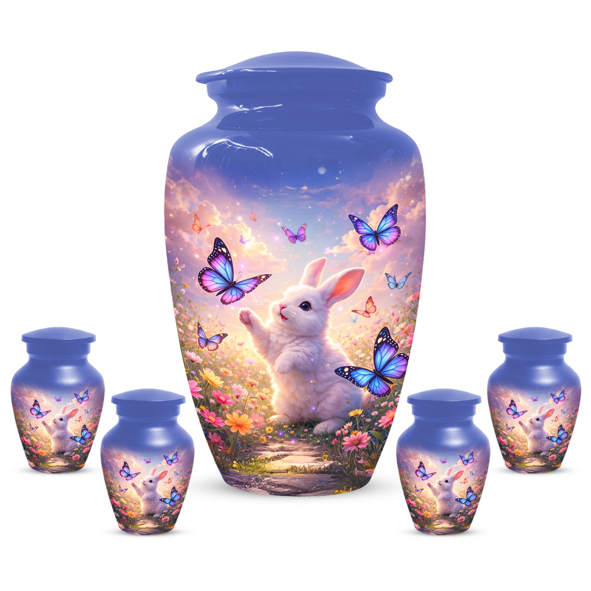 Bunny Butterfly Urn for Mom – Custom Rabbit  Keepsake Cremation Urns for Ashes