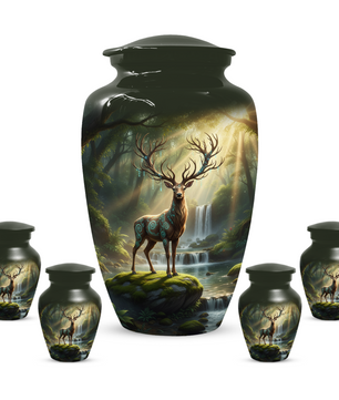 Majestic Deer Cremation Urn for Ashes – Forest Wildlife Adult Funeral Urns
