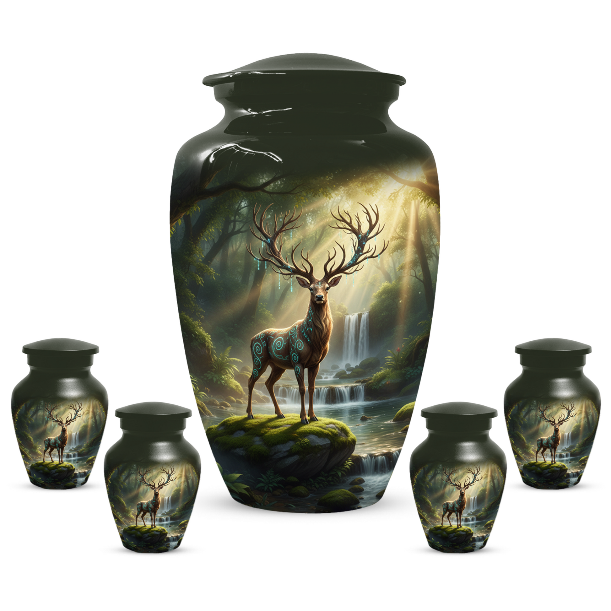 Majestic Deer Cremation Urn for Ashes – Forest Wildlife Adult Funeral Urns