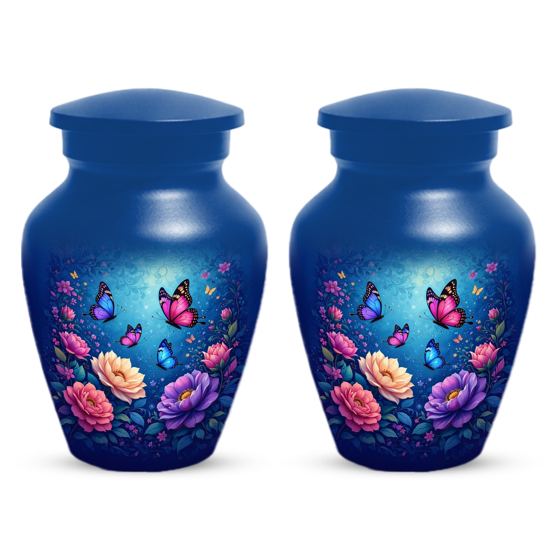 Butterfly Memorial Urn for Woman Ashes - Floral Cremation Urns for Mom