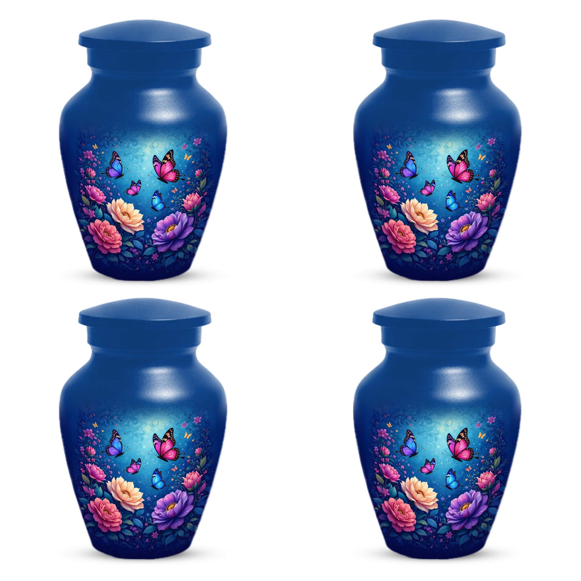 Butterfly Memorial Urn for Woman Ashes - Floral Cremation Urns for Mom