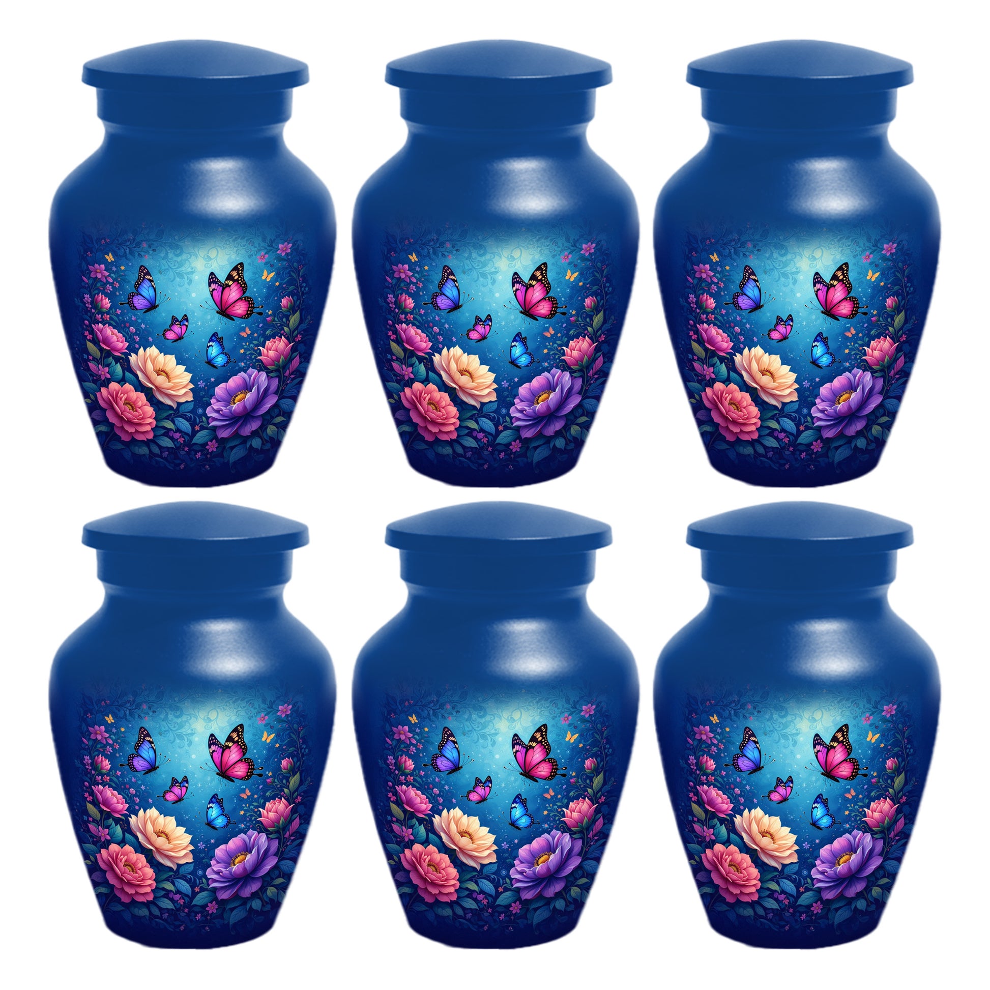 Butterfly Memorial Urn for Woman Ashes - Floral Cremation Urns for Mom