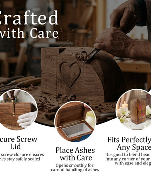 Pink Butterfly Wooden Urn For Ashes - Resin Keepsake Urns Box For Female