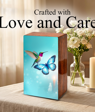 Hummingbird and Butterfly Urn for Ashes, Memorial Urns for Mom