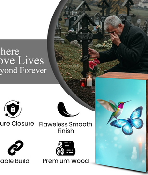 Hummingbird and Butterfly Urn for Ashes, Memorial Urns for Mom