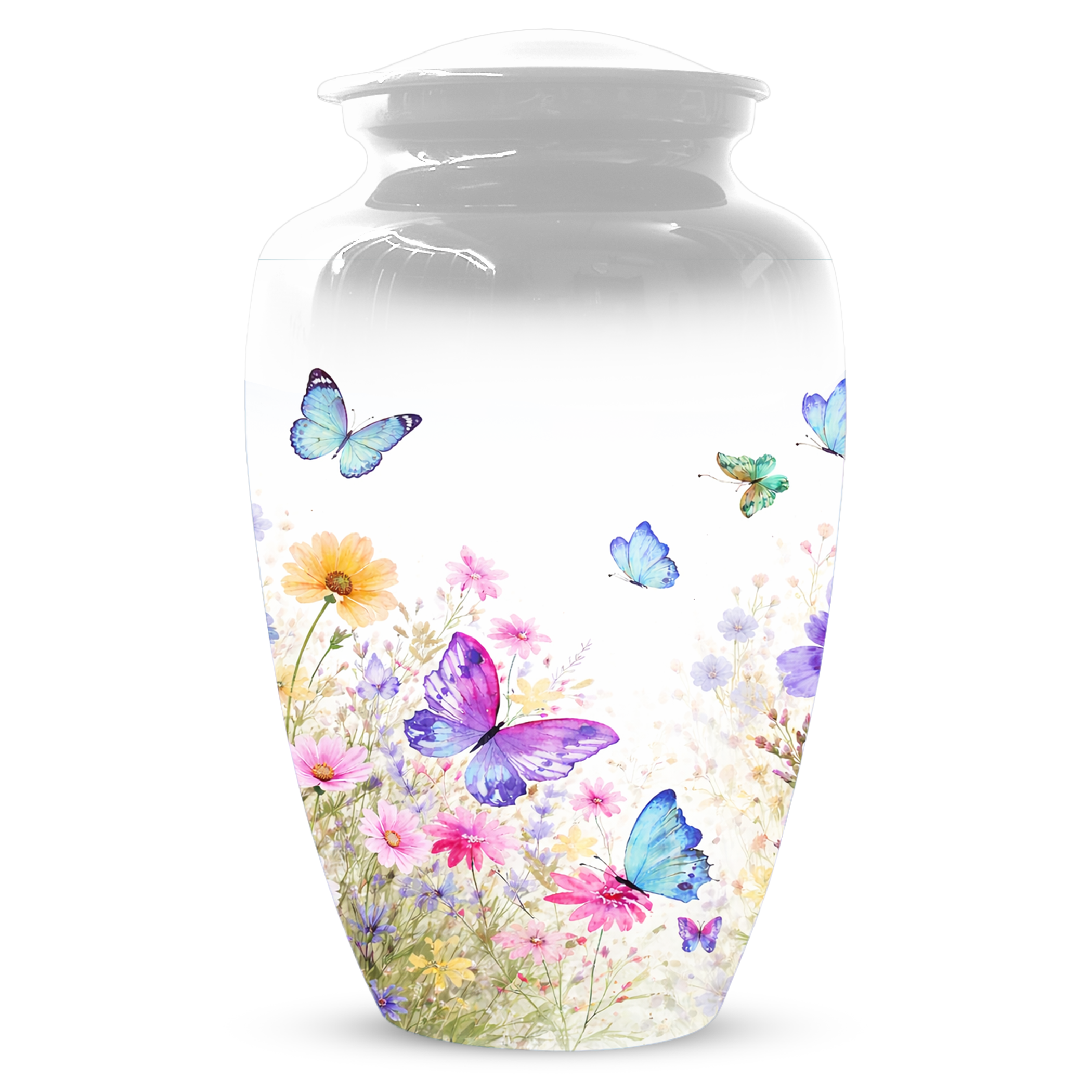 Butterfly Memorial Urn for Human Ashes, Custom Floral Cremation Urn, Butterfly Urn for Mom