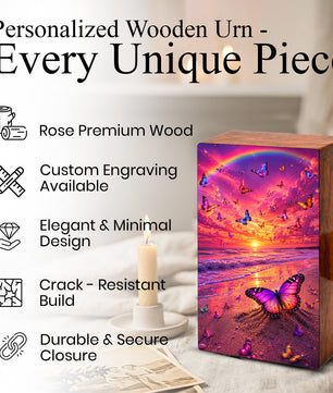 Butterfly Urn For Ashes Women - Ocean Cremation Urns For Male and Female