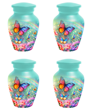 Butterfly Rainbow Memorial Urn for Ashes, Custom Butterfly Cremation Urn, Urn for Mom