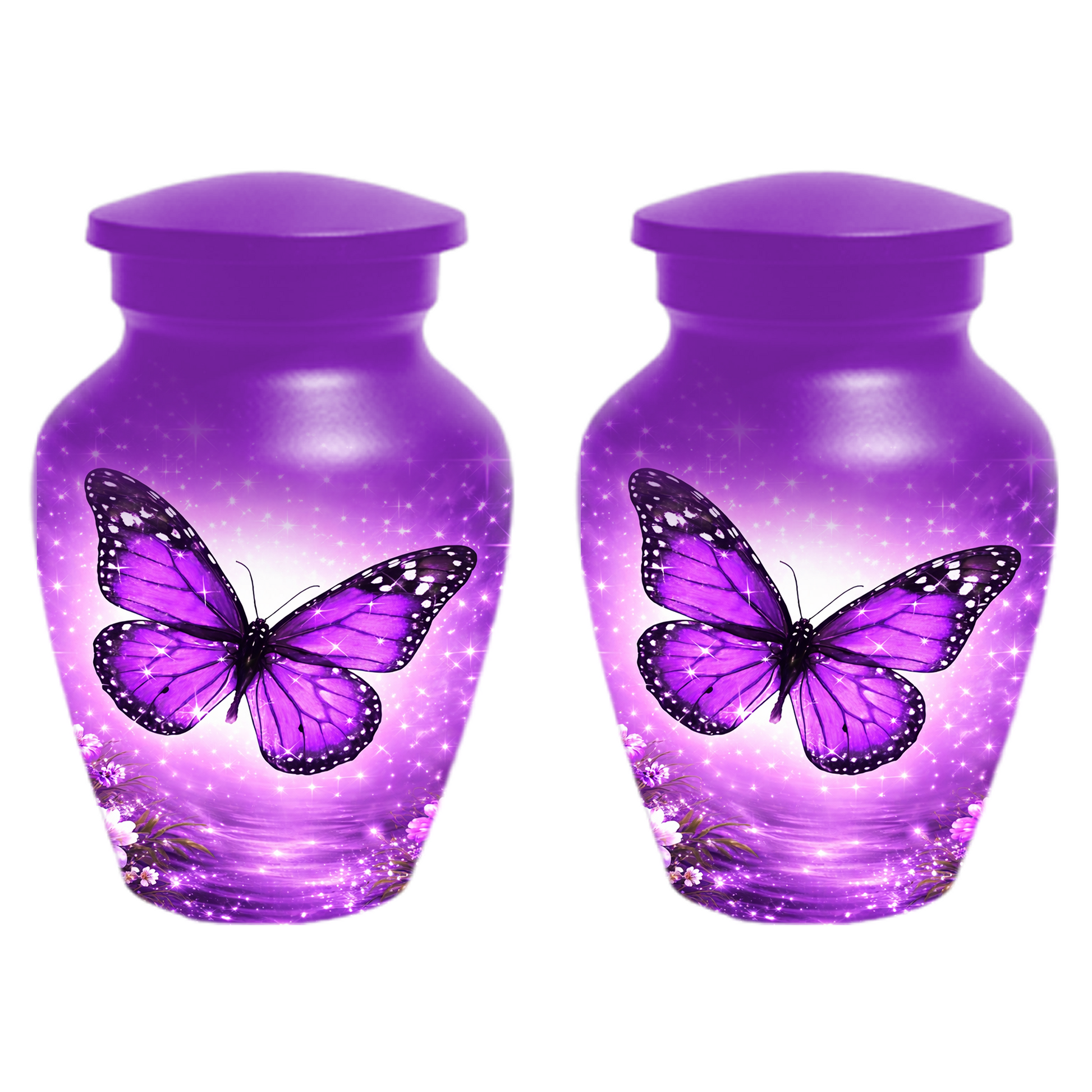Purple Butterfly Urn for Ashes, Custom Butterfly Cremation Urn, Memorial Urn for Mom