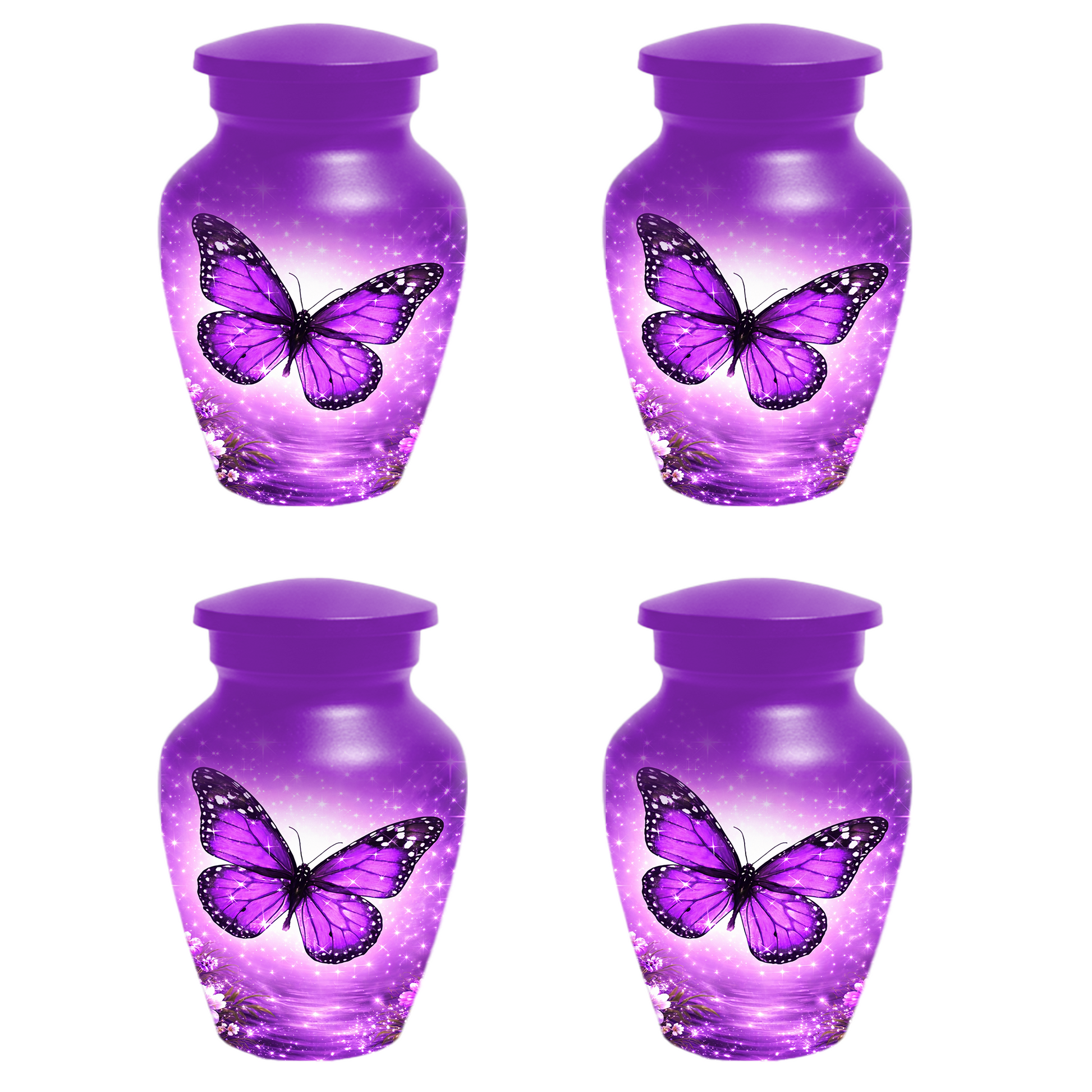 Purple Butterfly Urn for Ashes, Custom Butterfly Cremation Urn, Memorial Urn for Mom