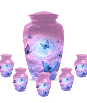 Butterfly Memorial Urn for Ashes, Custom Butterfly Cremation Urn