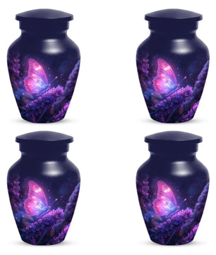 Purple Butterfly Urn for Human Ashes | Elegant Purple Butterfly Cremation Urn for Adult Ashes