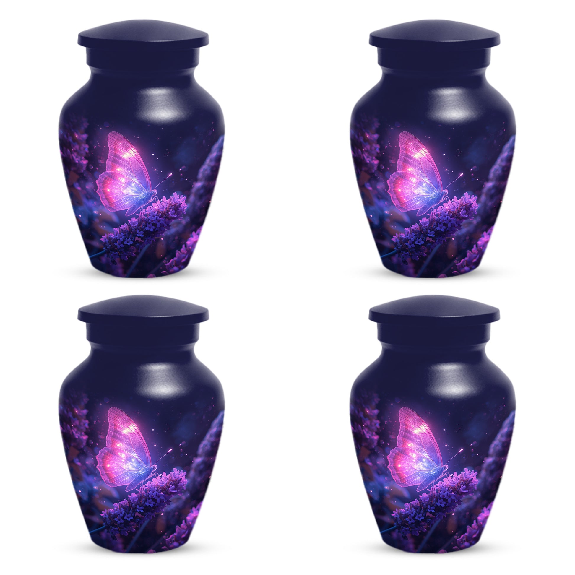 Purple Butterfly Urn for Human Ashes | Elegant Purple Butterfly Cremation Urn for Adult Ashes