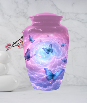 Butterfly Memorial Urn for Ashes, Custom Butterfly Cremation Urn