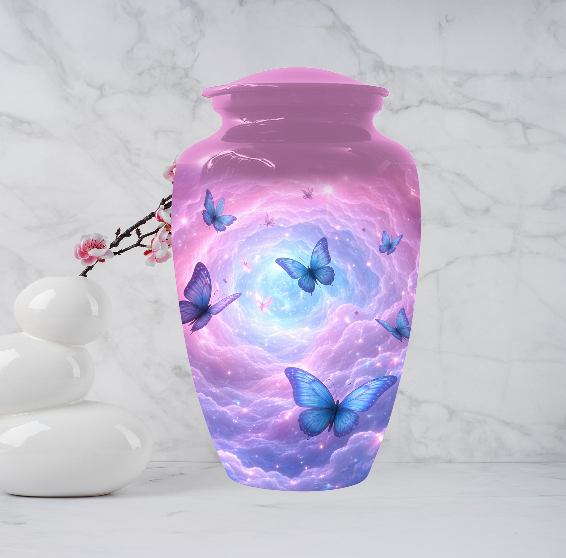 Butterfly Memorial Urn for Ashes, Custom Butterfly Cremation Urn