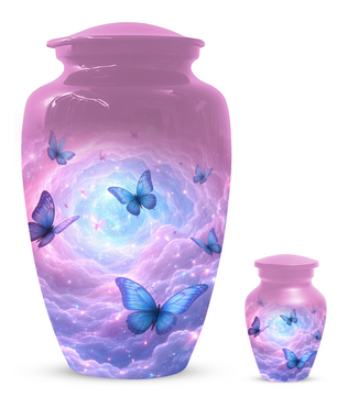 Butterfly Memorial Urn for Ashes, Custom Butterfly Cremation Urn