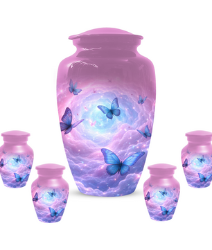 Butterfly Memorial Urn for Ashes, Custom Butterfly Cremation Urn