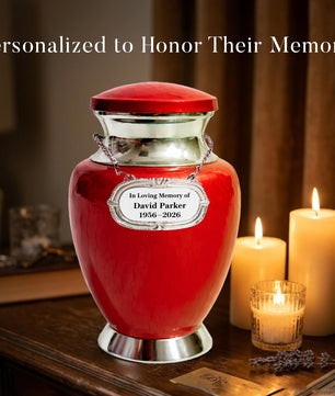 Art Urn for Ashes Adult Male, Color Customization Urns for Human Ash, (Color Theme, Variation 01)