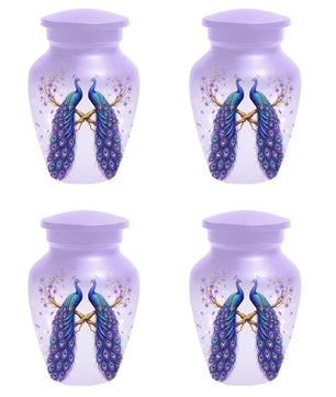 Peacock Companion Urn For Human Ashes - Extra Large Couple Urns For Husband and Wife