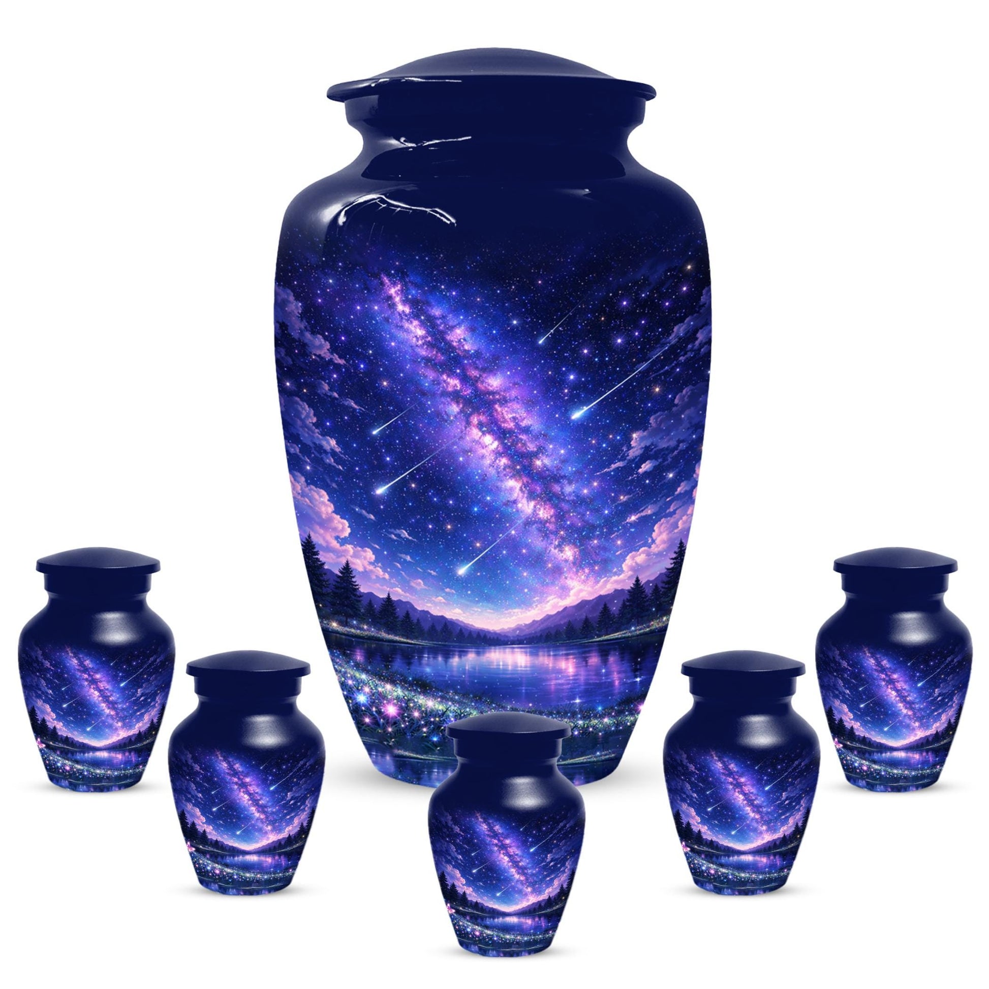 Star Galaxy Urn For Ashes - Decorative Teardrop Urns For Adult Mom and Dad