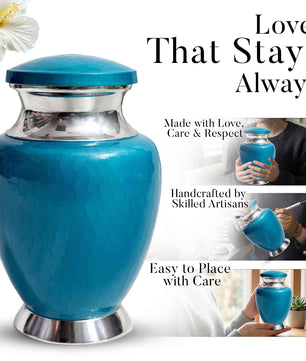 Art Urn for Ashes Adult Male, Color Customization Urns for Human Ash, (Color Theme, Variation 01)