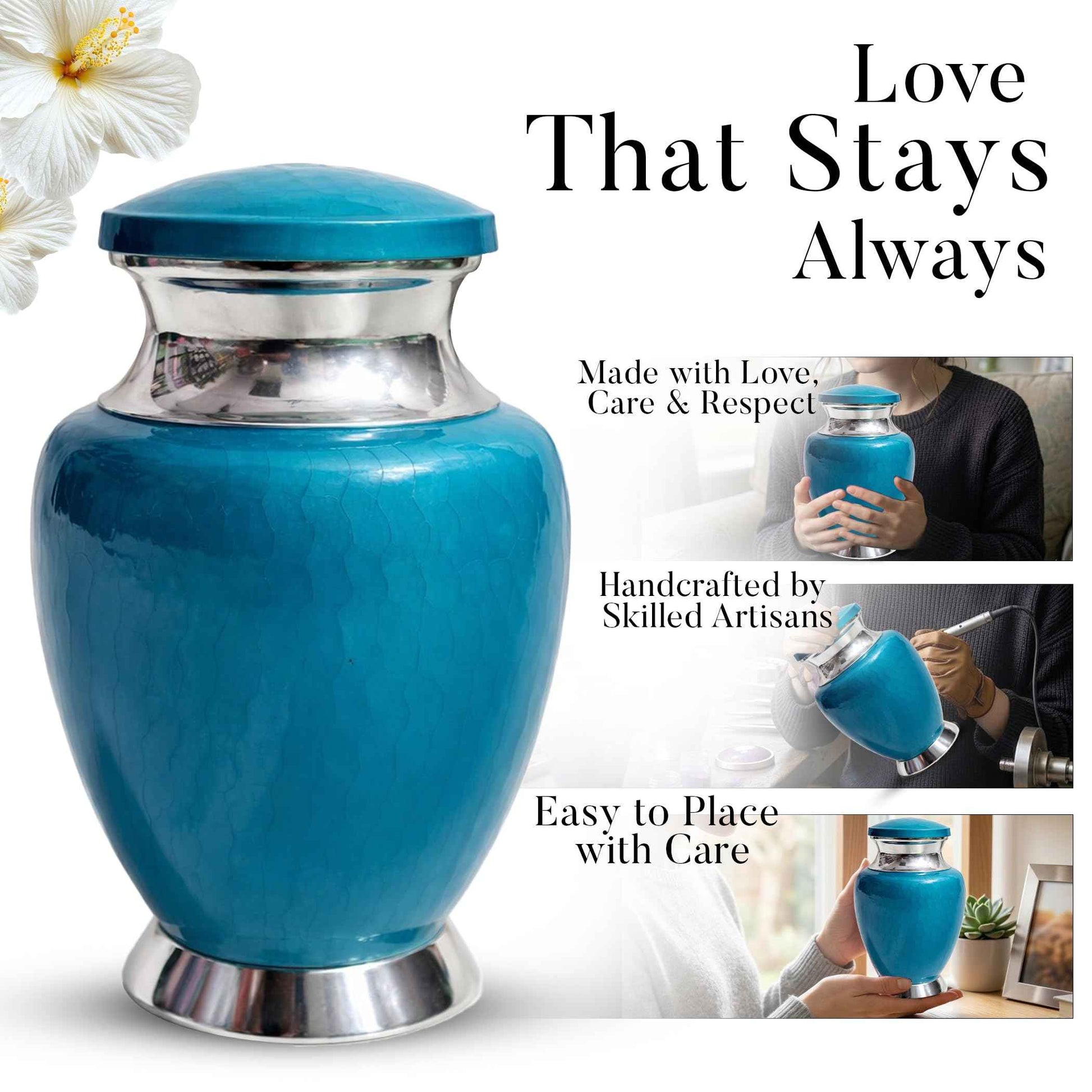 Art Urn for Ashes Adult Male, Color Customization Urns for Human Ash, (Color Theme, Variation 01)