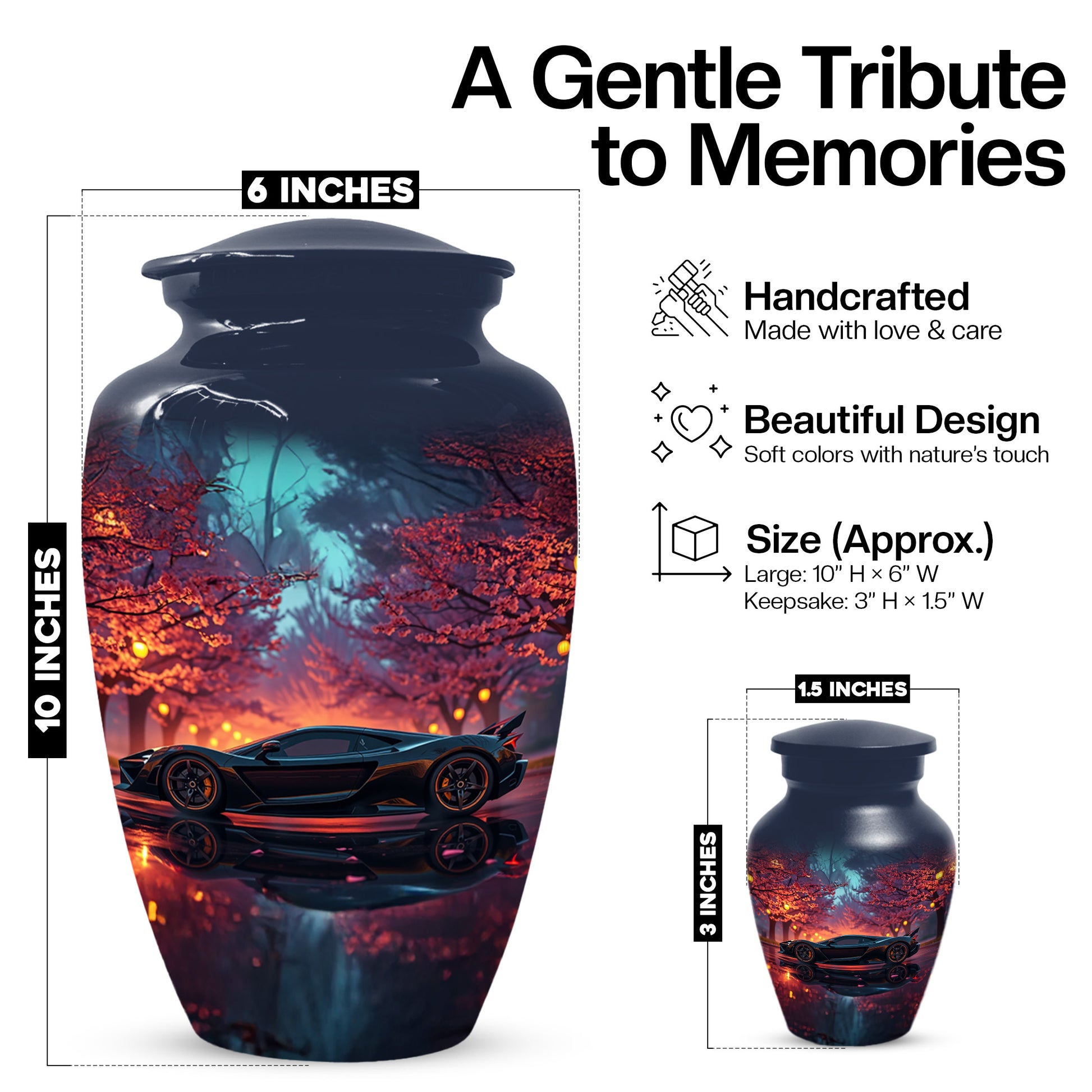 Sports Car Urn for Dad – Custom Car Keepsake Cremation for Human  Ashes | Memorial Urns for Father