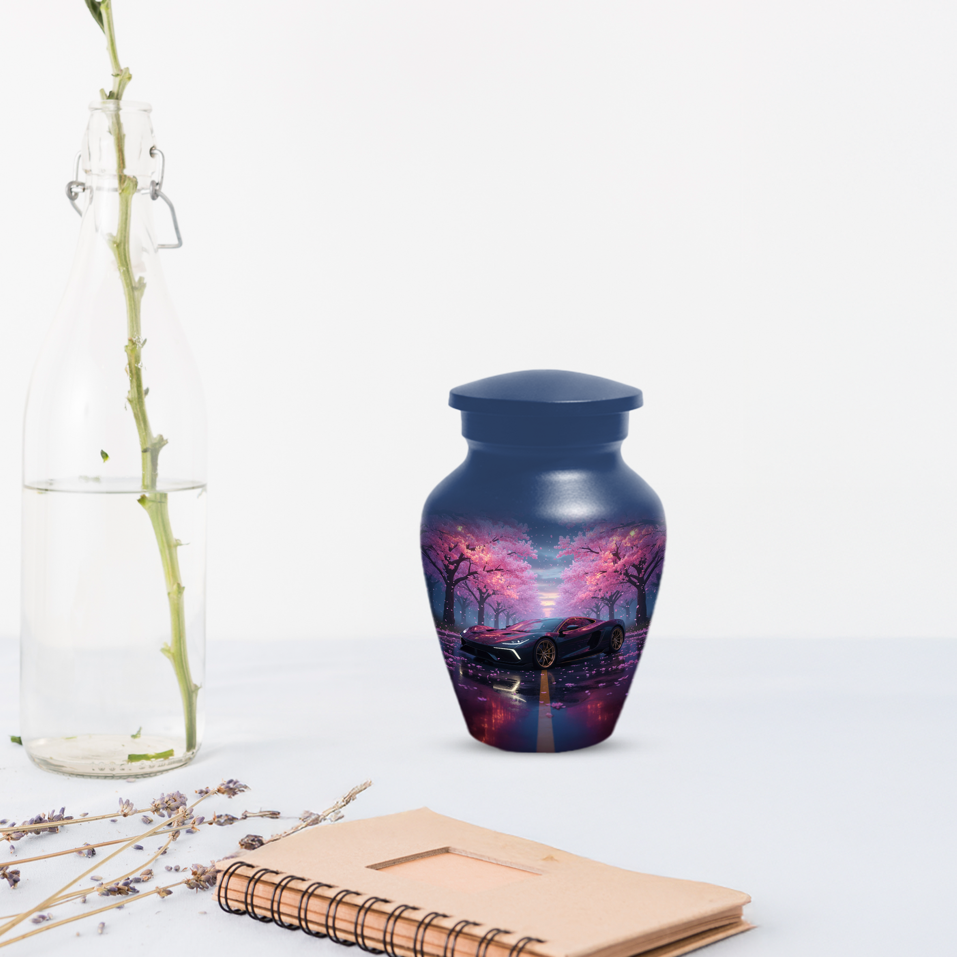 Personalized Sports Car Urn for Dad – Cherry Blossom Cremation for Ashes| Luxury Car Memorial Urns for Father