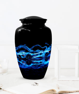 Blue Sports Car Urn for Dad – Custom Car Keepsake Urns for Human Ashes