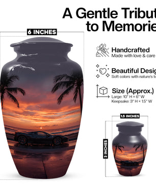 Classic Car Urns for Dad- Sports Car Memorial Urn for Father Ashes
