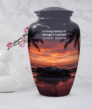Classic Car Urns for Dad- Sports Car Memorial Urn for Father Ashes