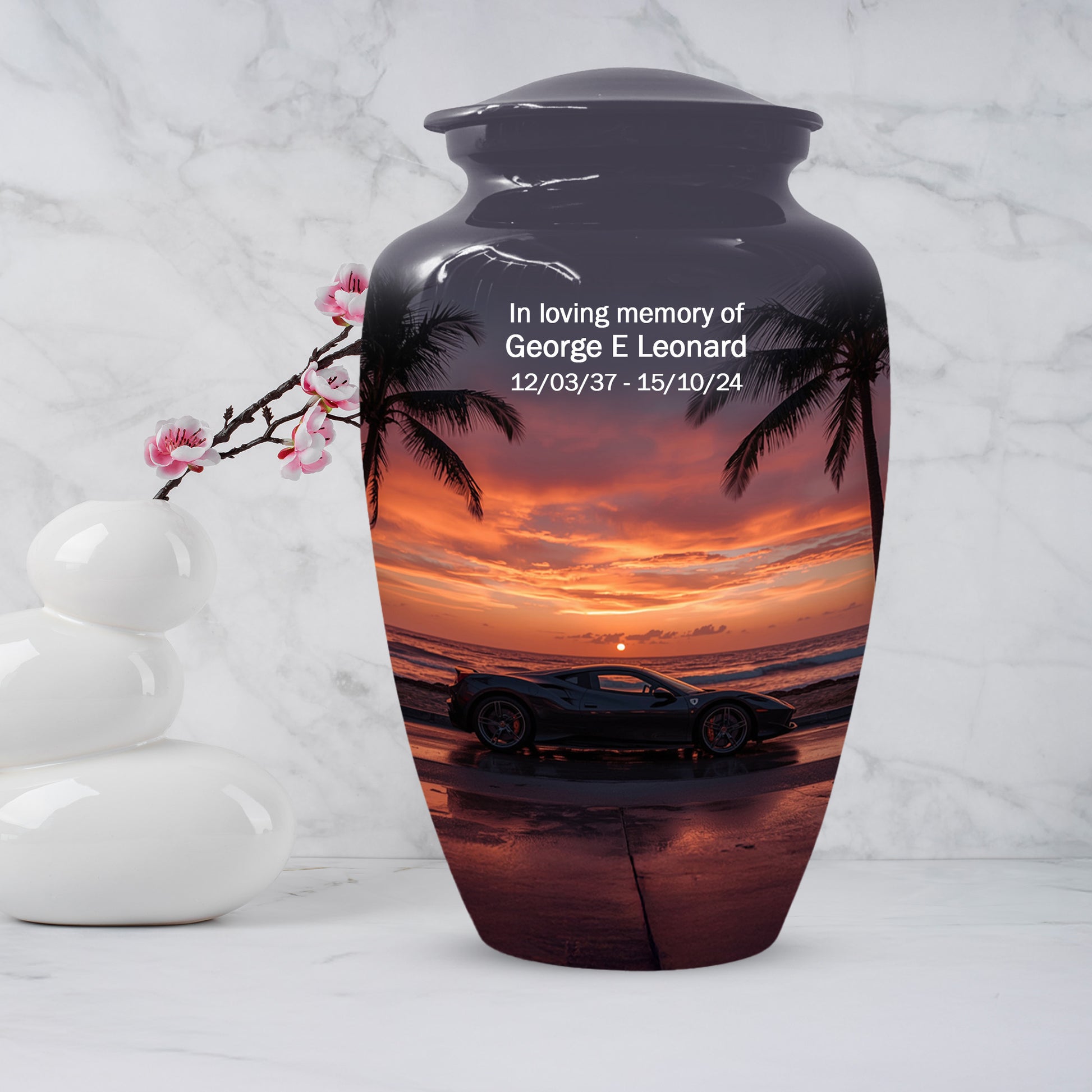 Classic Car Urns for Dad- Sports Car Memorial Urn for Father Ashes
