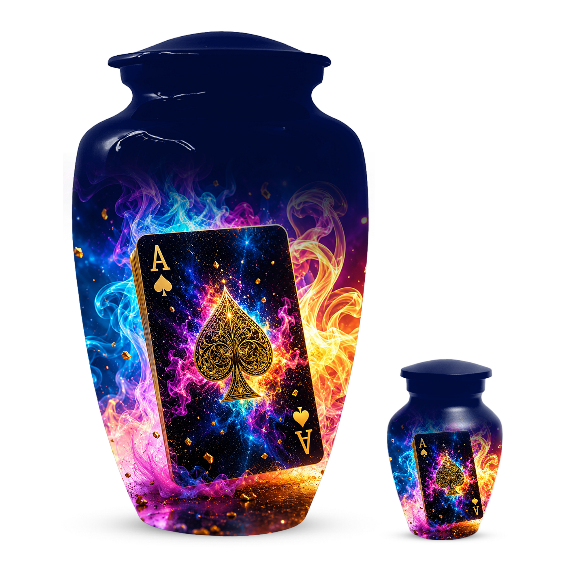 Poker Urn for Ashes- Personalized Playing Card Memorial for Dad