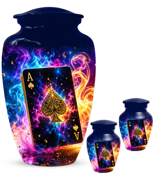 Poker Urn for Ashes- Personalized Playing Card Memorial for Dad