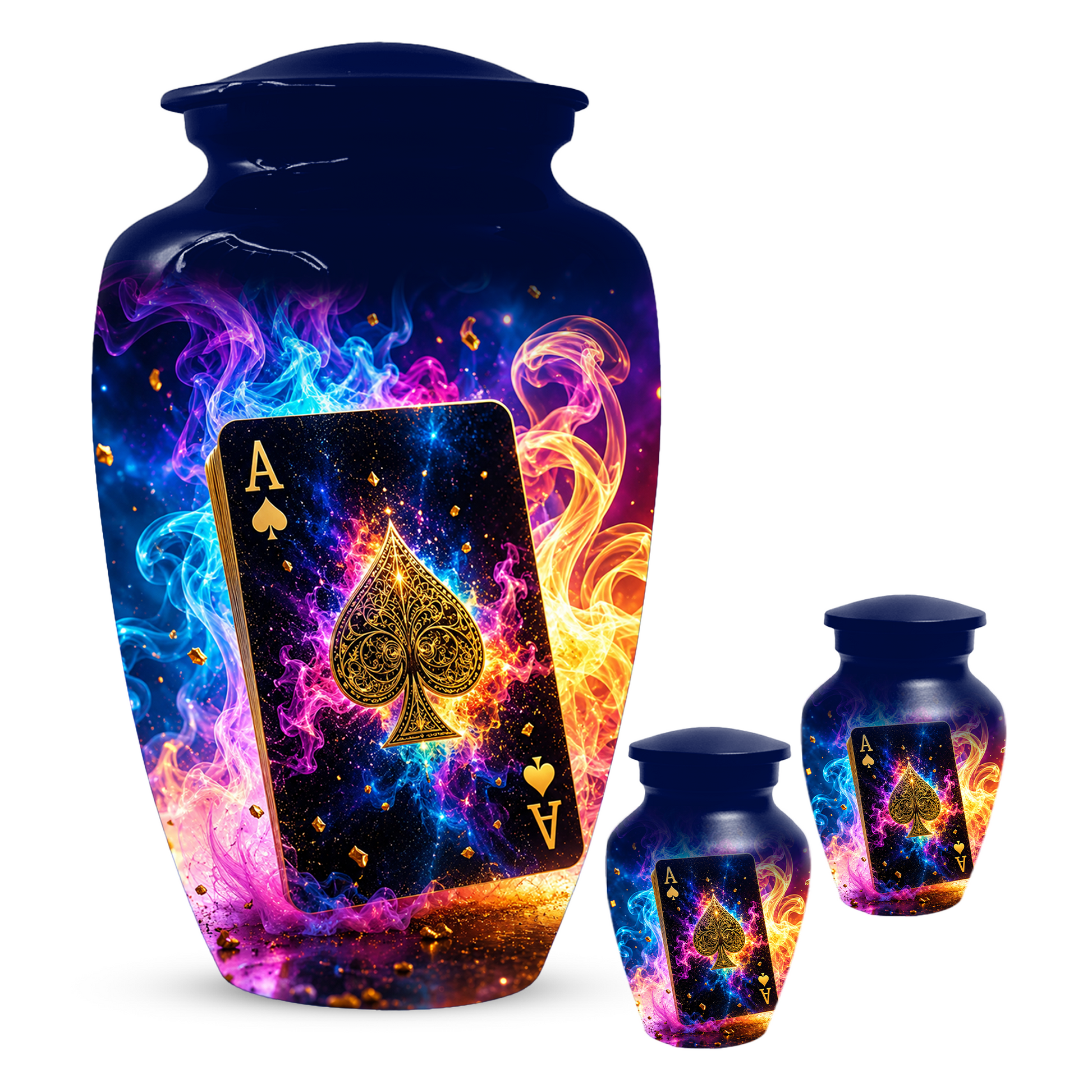 Poker Urn for Ashes- Personalized Playing Card Memorial for Dad