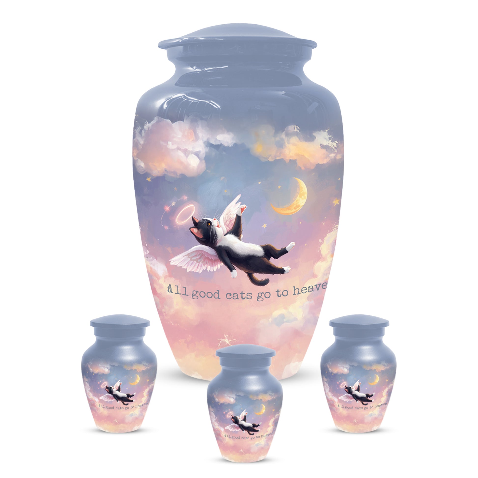 Angel Cat Rainbow Bridge Keepsake -  Custom Pet Cremation Urns for Cat