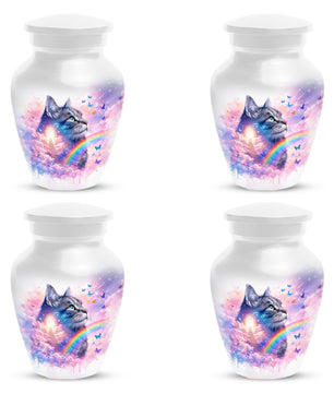 Rainbow Cat Urn for Ashes- Personalized Pet Memorial |Custom Cremation Keepsake for Cats