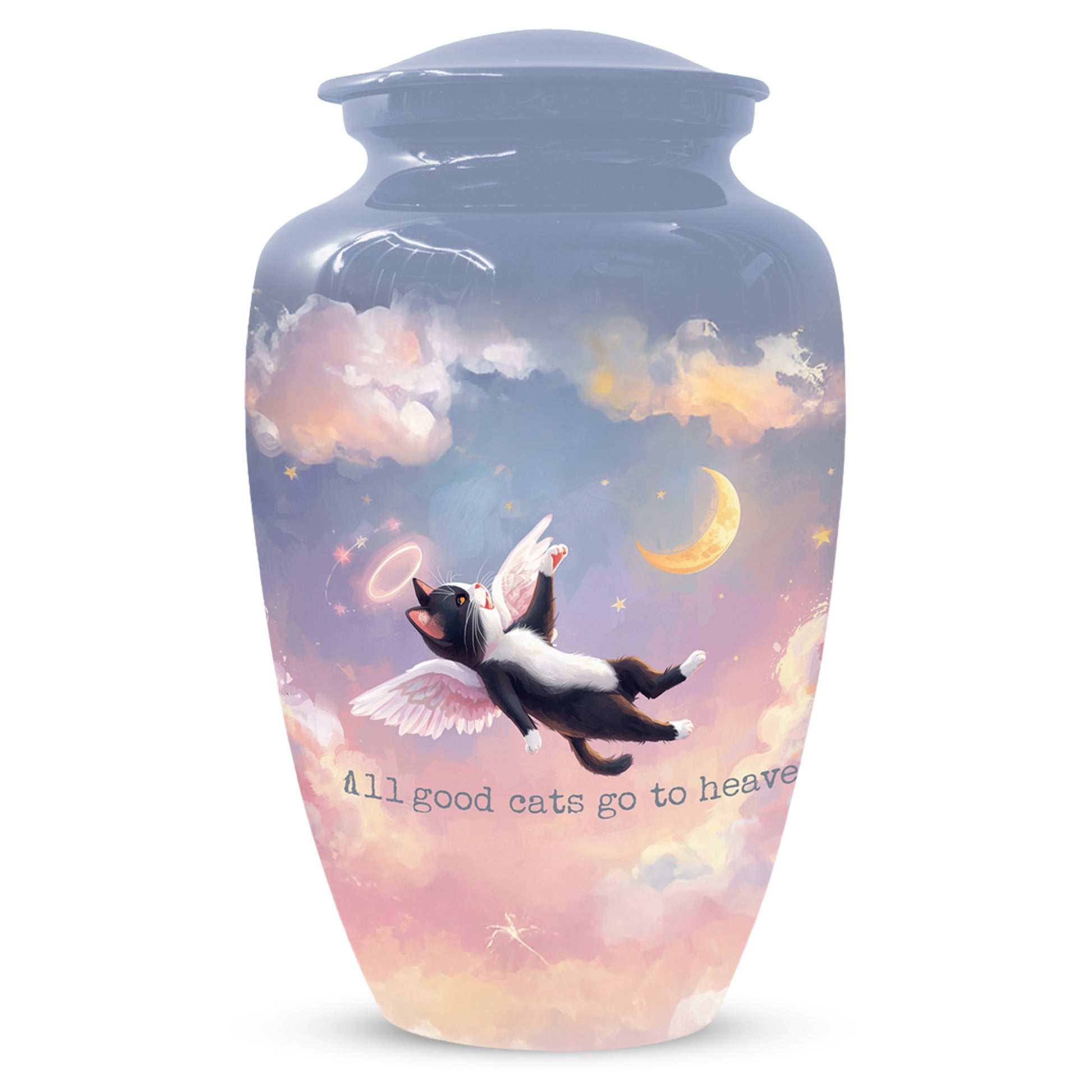 Angel Cat Rainbow Bridge Keepsake -  Custom Pet Cremation Urns for Cat
