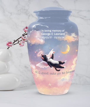 Angel Cat Rainbow Bridge Keepsake -  Custom Pet Cremation Urns for Cat