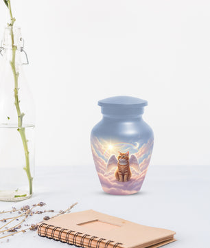 Cat Wing Urn for Adult Ashes | Angel Cat Cremation Urn & Memorial Urn